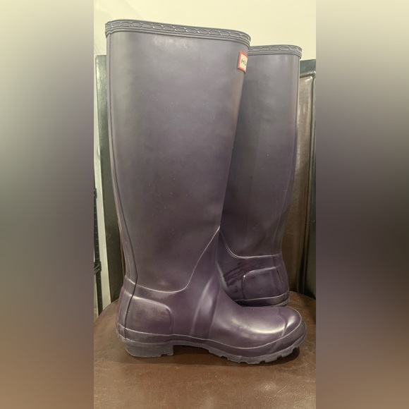 Hunter Original Tall Women’s Matte Purple Wellington Rain Boots Size 6 - Picture 5 of 15